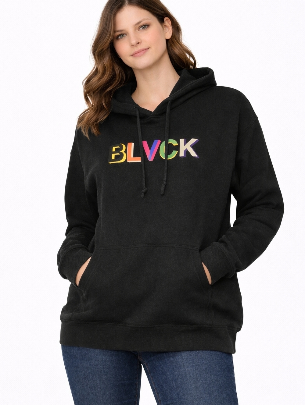 Black Scale ($130) BLVCK SCVLE Hoodie Black Rainbow Logo Streetwear Pullover